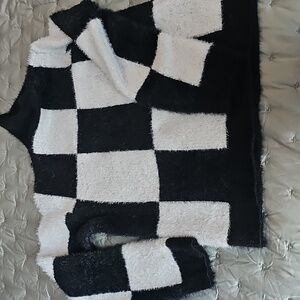 DISTURBIA / Black & White Sweater / M-L